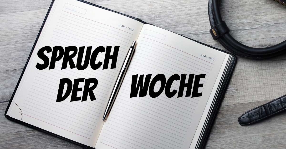 Spruch der Woche